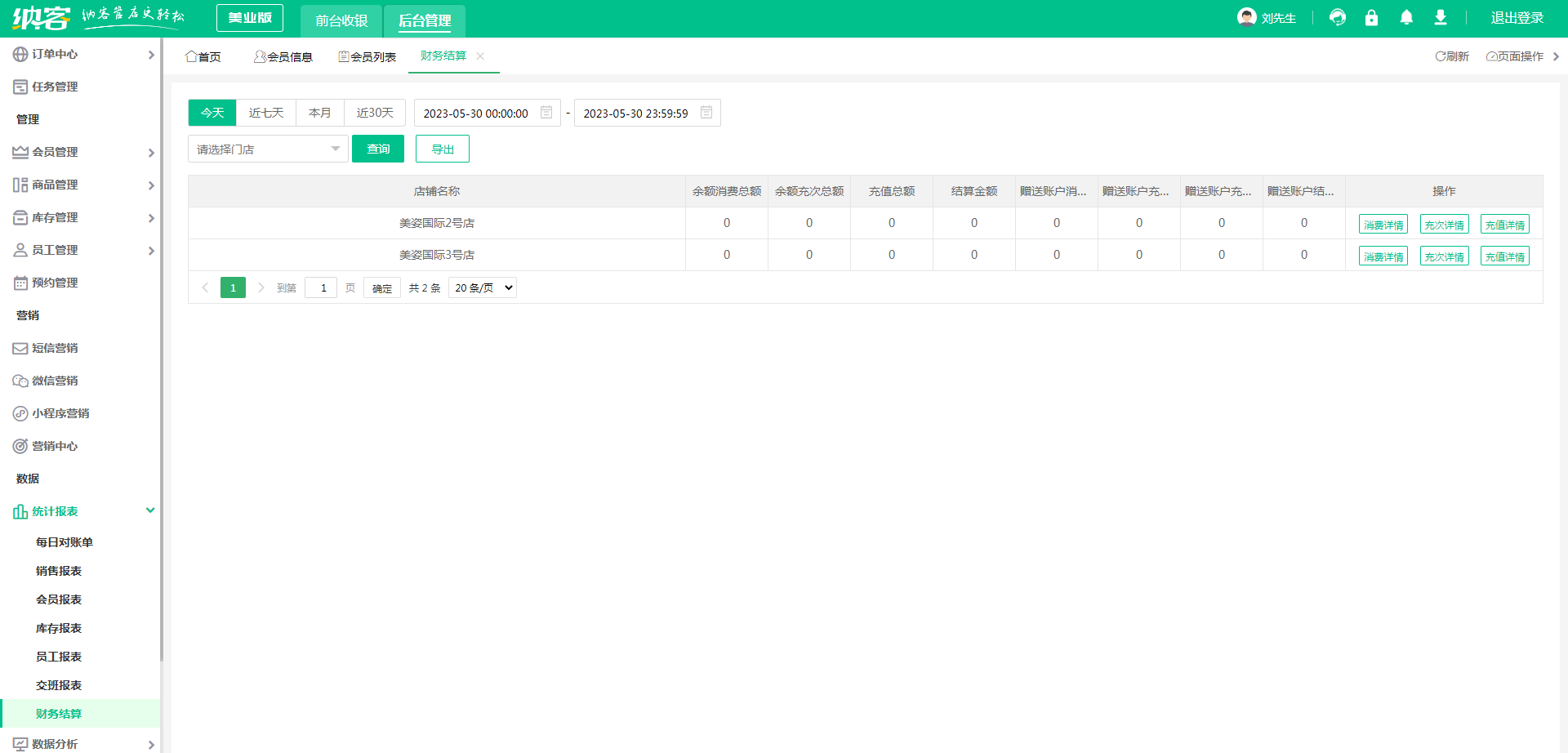 美业店铺管理系统