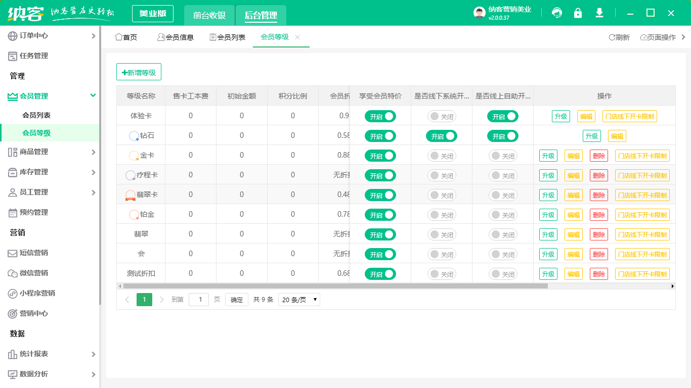 美容美发管理系统