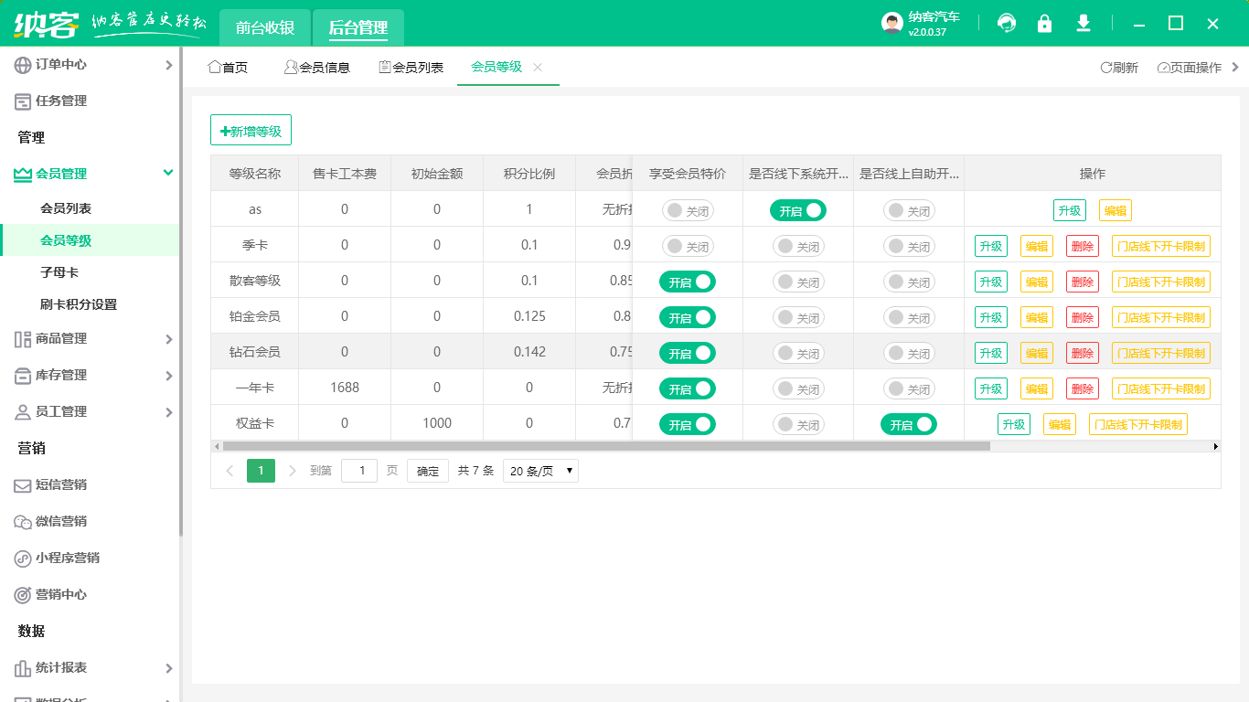 美容院收银管理系统