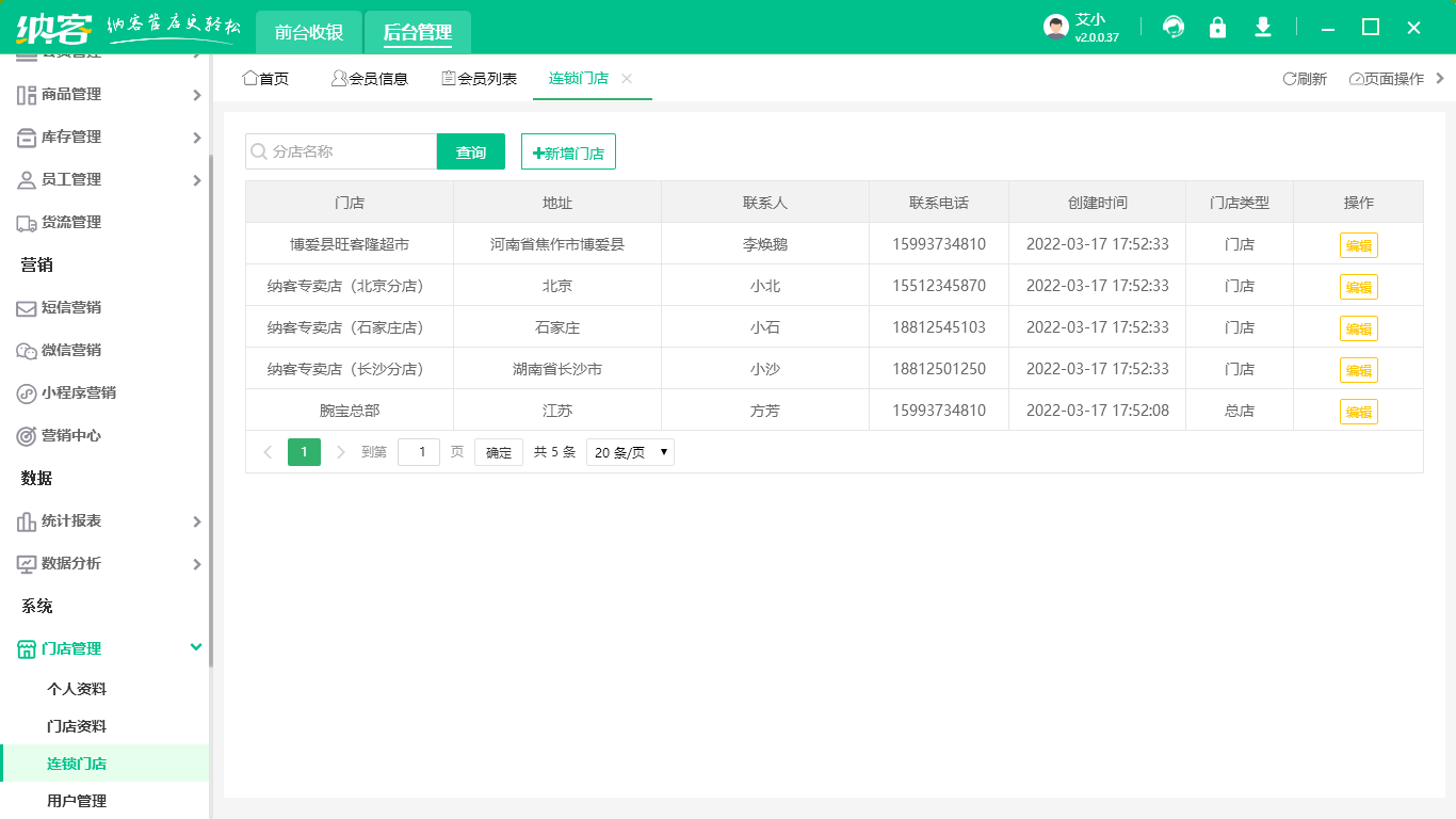 门店加盟管理系统